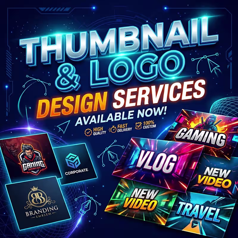 Cover image for Thumbnail & logo design 