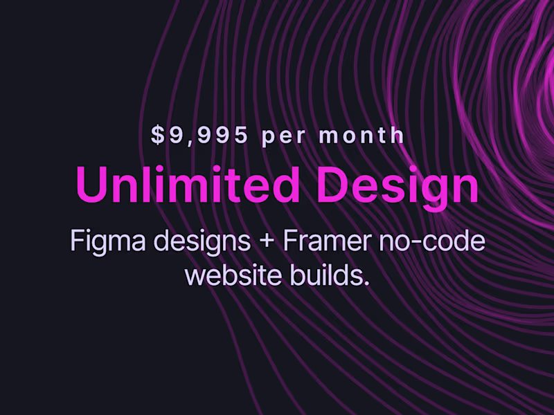 Cover image for Unlimited Design - Premium Plan (Figma + Framer no-code)