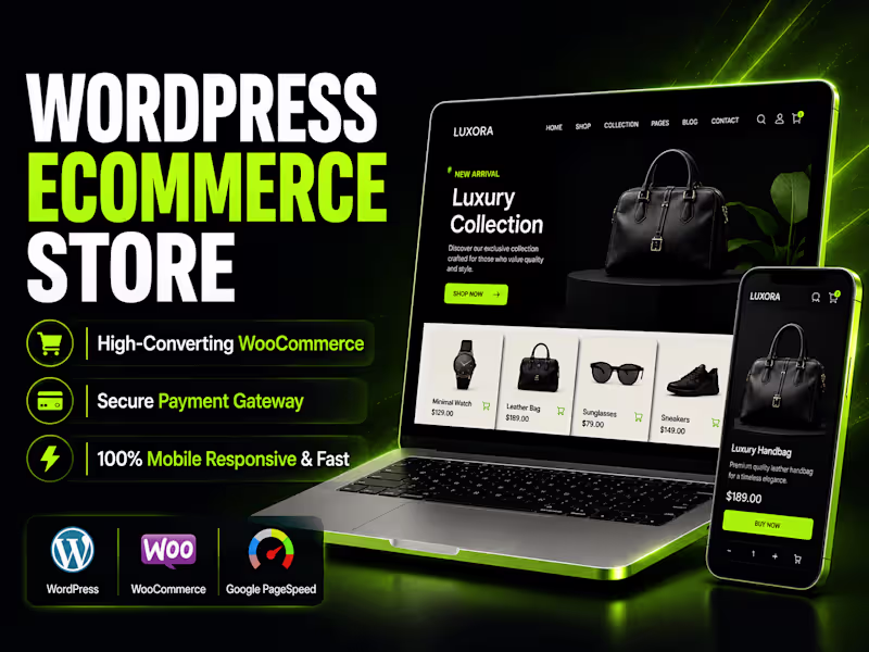 Cover image for Design & Develop a Modern WordPress E-commerce Store