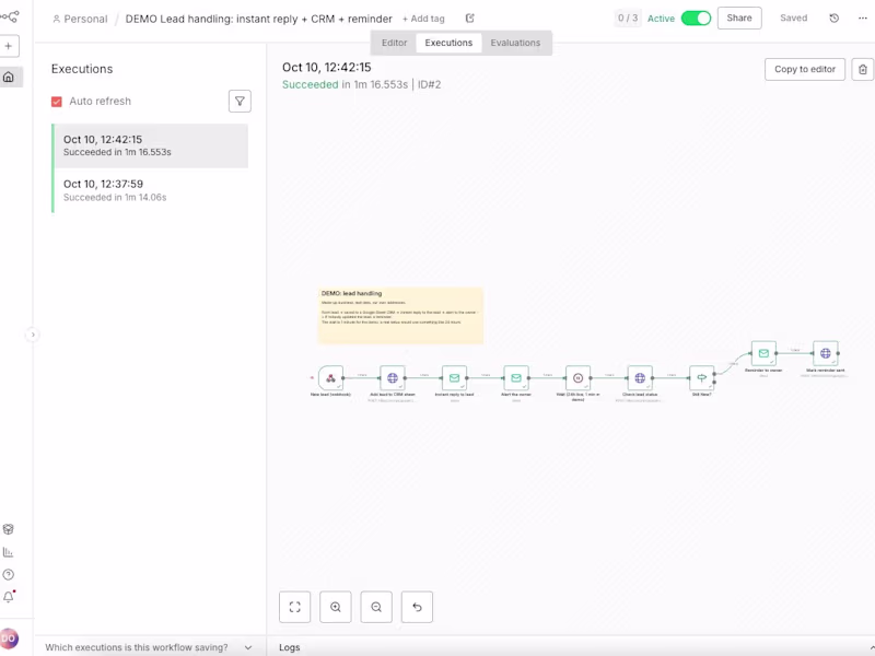 Cover image for One n8n or Zapier workflow, built and tested