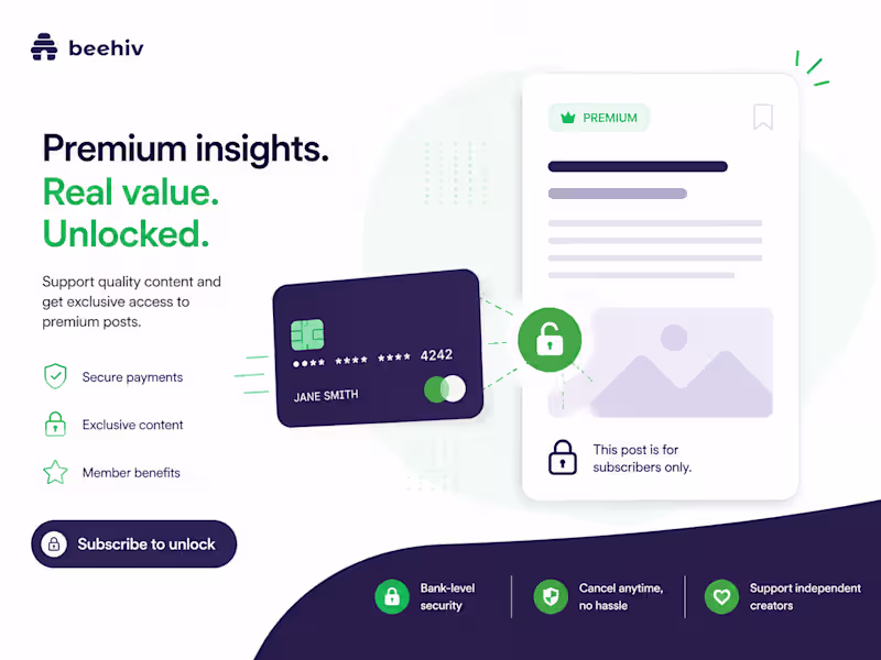 Cover image for Beehiiv Premium Paywall & Subscription Monetization