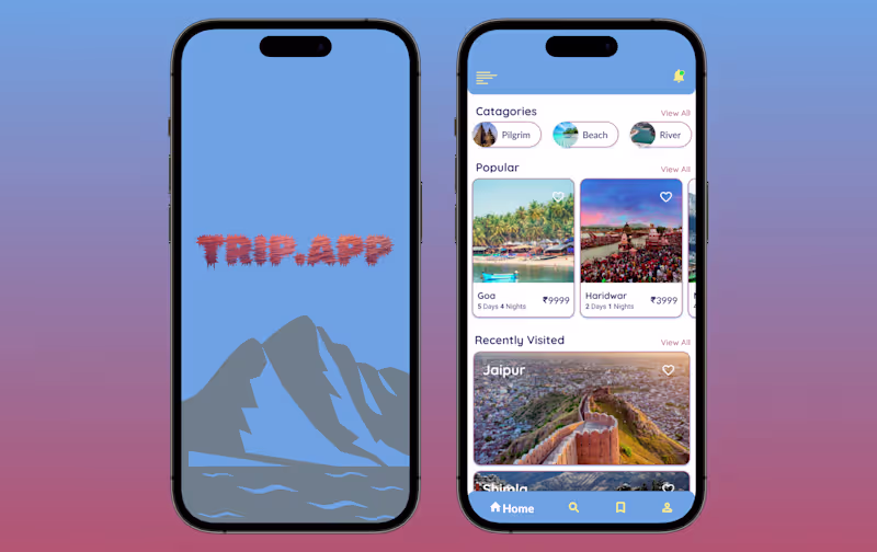 Cover image for TRIP BOOKING APP UI