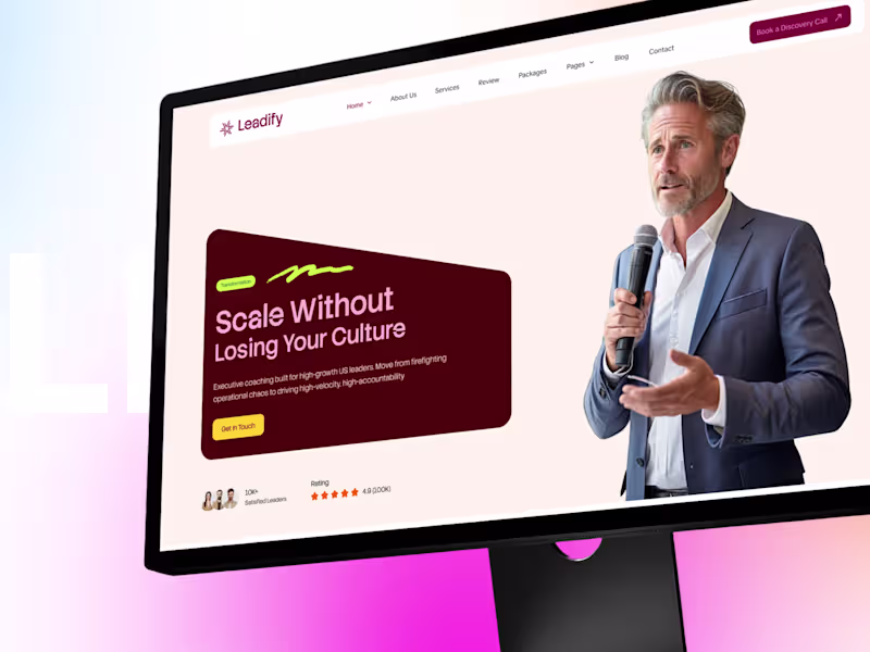 Cover image for Leadify - Leadership Coaching wix studio and framer template