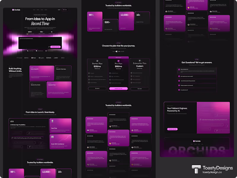 Cover image for Orchid Landing page re-design