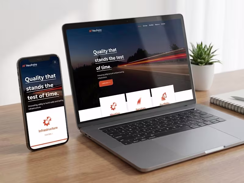 Cover image for Construction Company Website | Neufreire