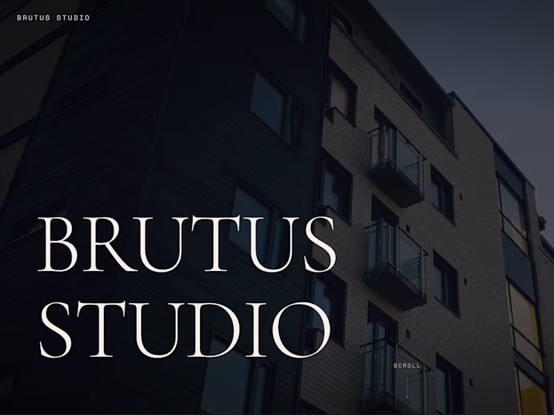 Cover image for Brutus Studio is a concept