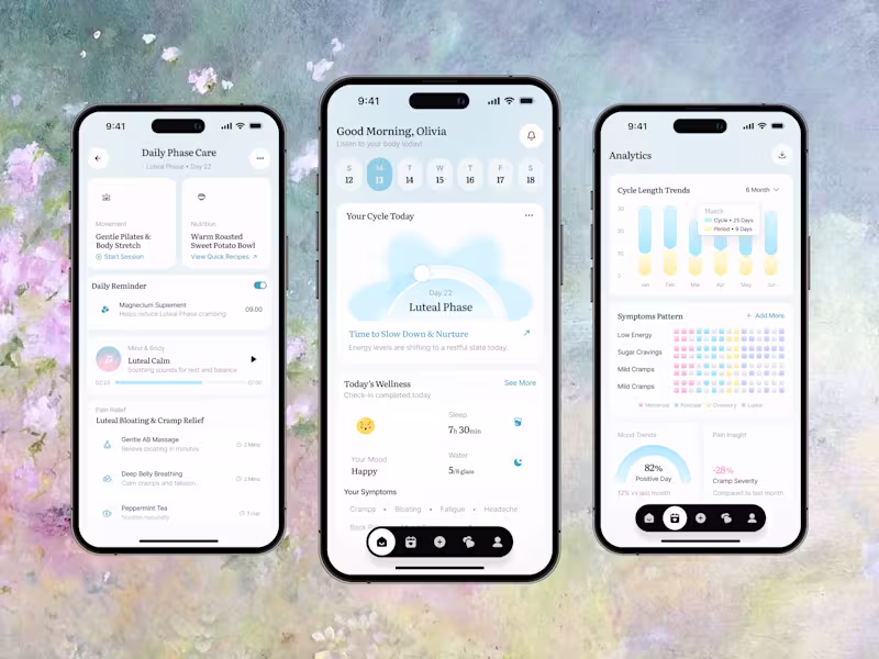 Cover image for Warm and Supportive Period Tracker App Design