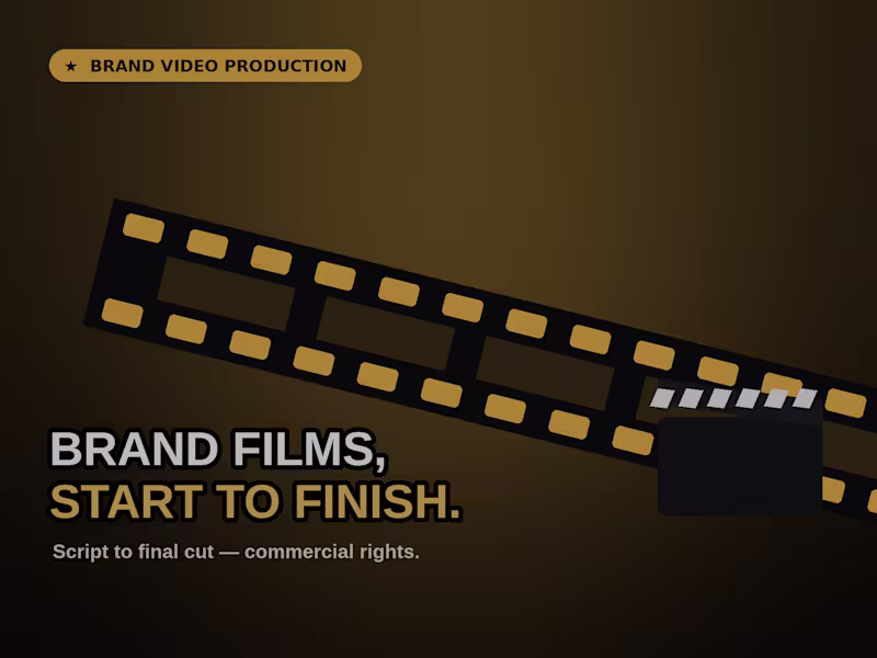 Cover image for Brand Video Production — Script to Final Edit