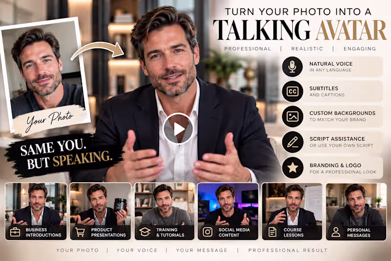Cover image for Realistic AI Avatar & Virtual Presenter Videos