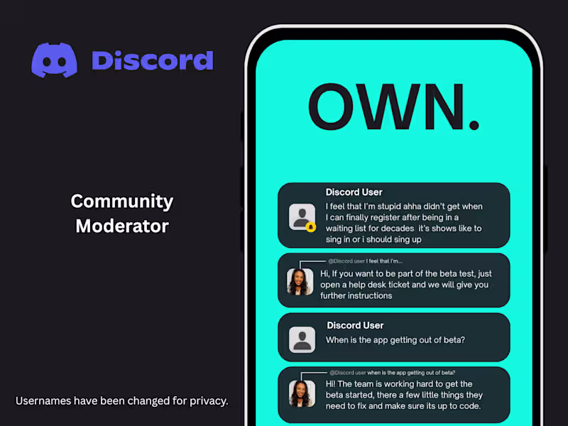 Cover image for Community Moderation for OWN's Discord