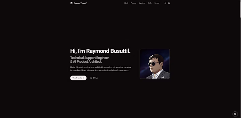 Cover image for Personal portfolio highlighting my technical expertise, proj...