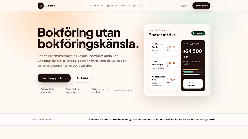 Cover image for Debito
An AI-assisted accounting platform for
