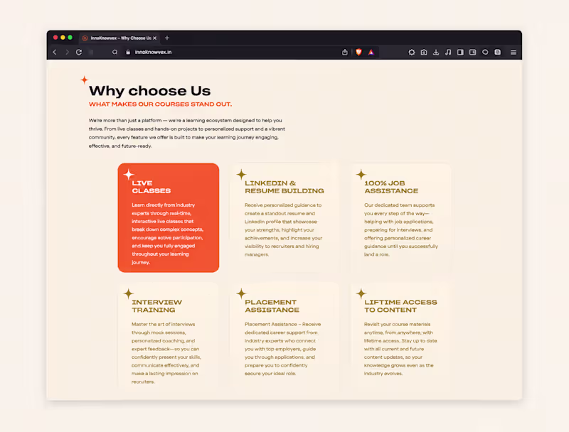 Cover image for Innoknowvex — Edutech Training Platform
Problem

An