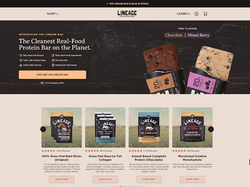 Cover image for Lineage Provisions Home Page Develop