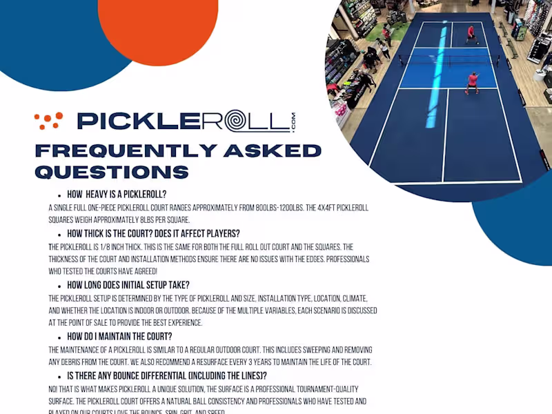 Cover image for PickleRoll FAQ Flyer