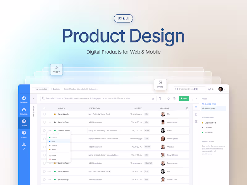 Cover image for Product Design (UX & UI)