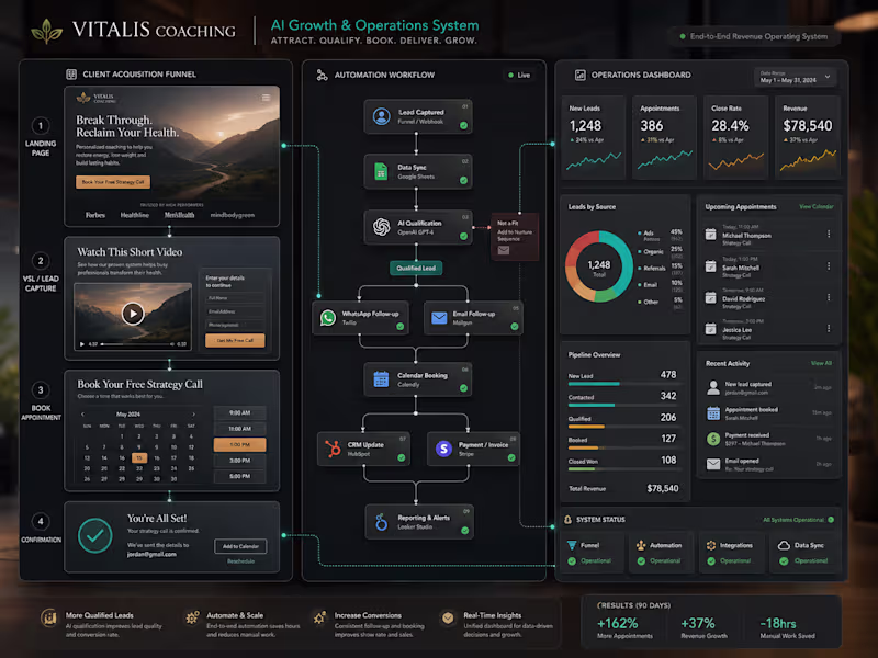 Cover image for Automated Revenue Backend — Online Health Business