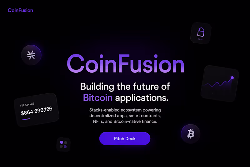 Cover image for CoinFusion Pitch Deck Design