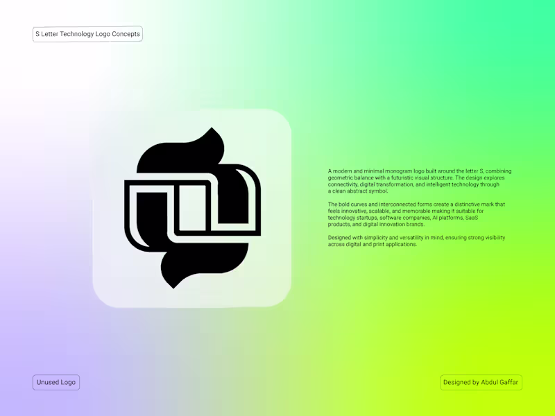 Cover image for Abstract S letter mark.