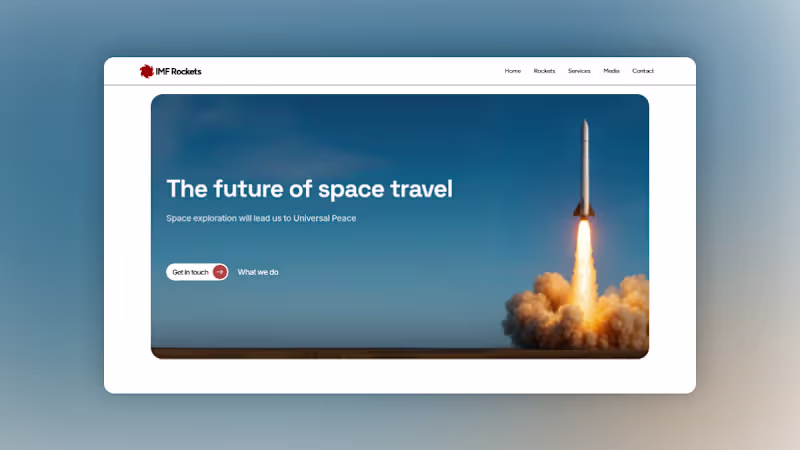 Cover image for IMF Rockets framer website design