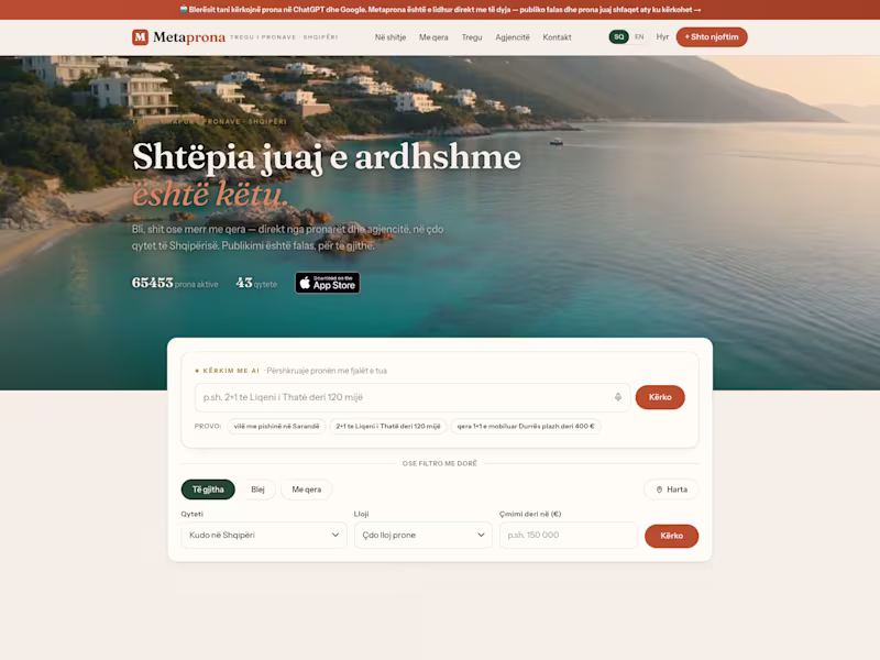 Cover image for Metaprona: real-estate marketplace + iOS app