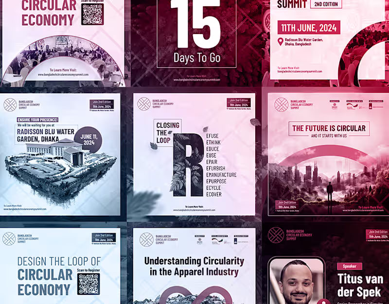 Cover image for Social Media Ad Designs for Bangladesh Circular Economy Summit