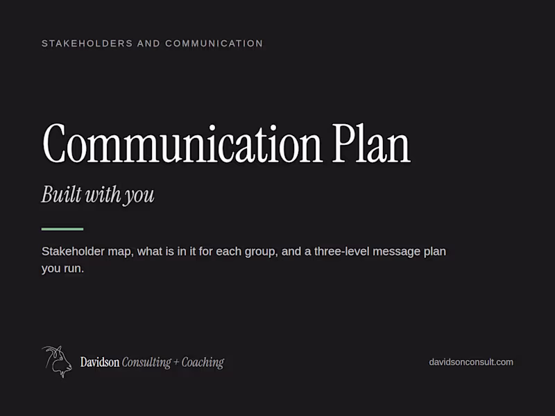 Cover image for Stakeholder and Communication Plan, Built With You