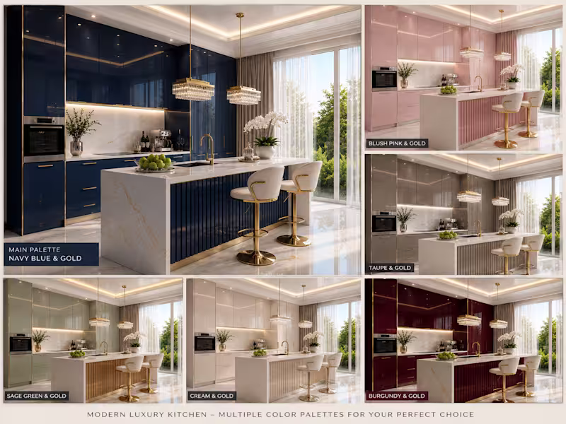 Cover image for Luxury Kitchen Color Palette Visualization