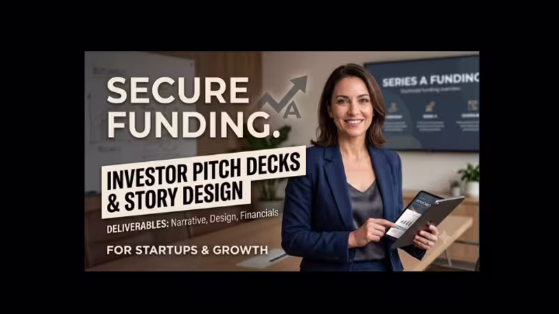 Cover image for Investor Pitch Deck Design & Strategy