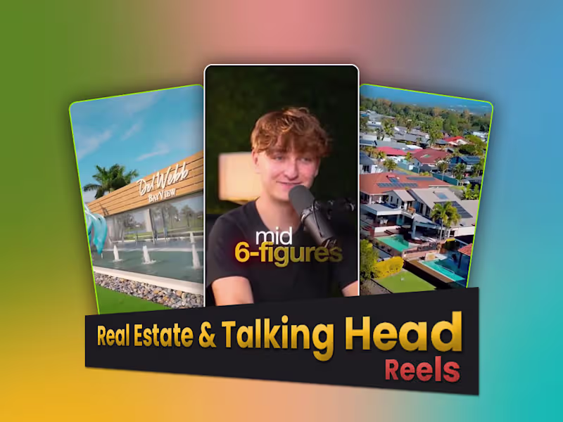 Cover image for Real Estate| Talking Head Reel| Reels