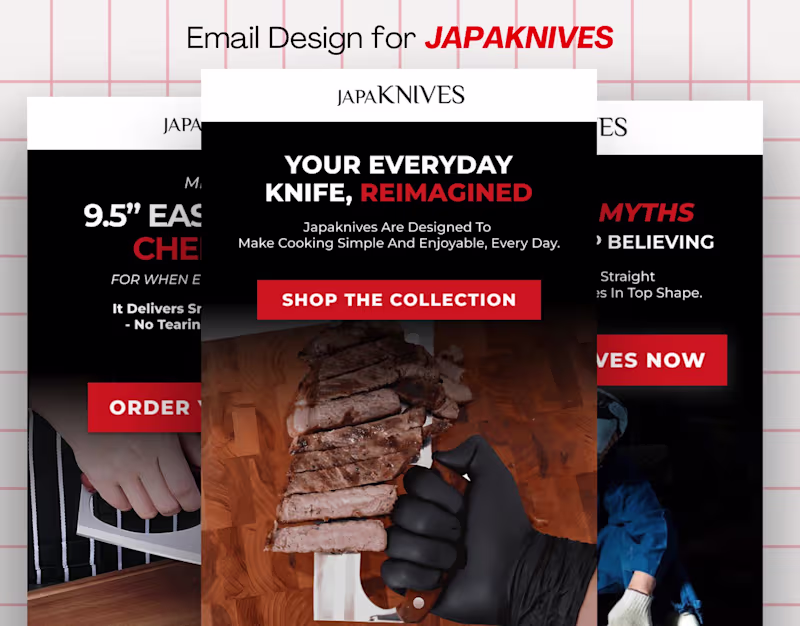 Cover image for Email Marketing Design for Japaknives.
Designed