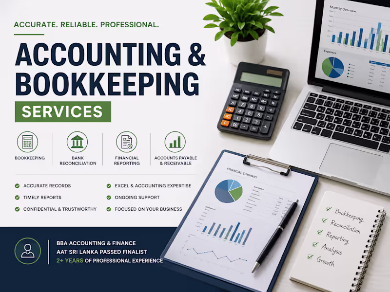 Cover image for Bookkeeping & Accounting Support for Small Businesses