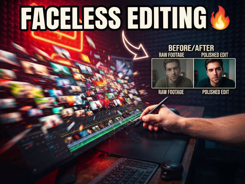 Cover image for You will get Video Editor Faceless editing | Long Form YouTube 