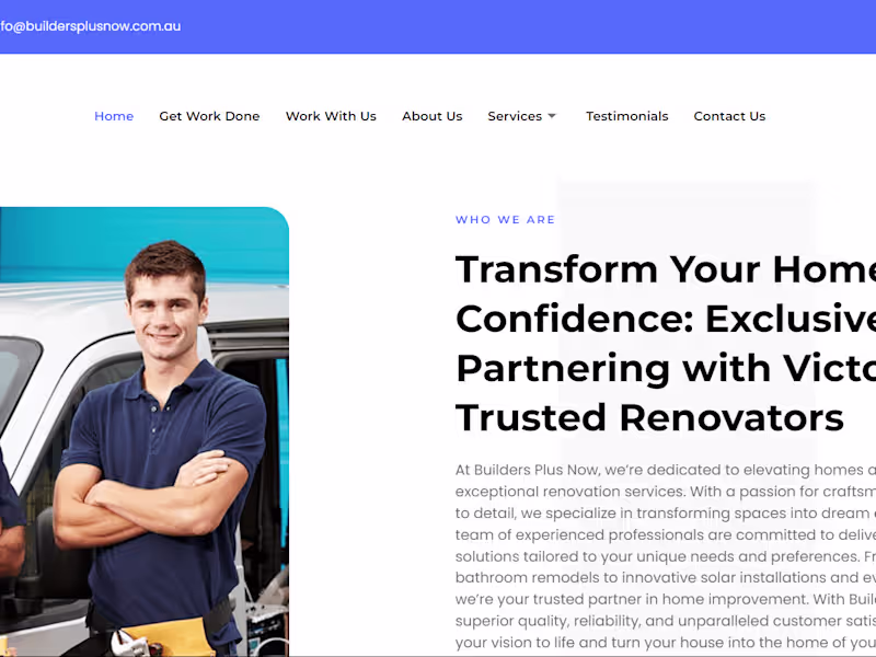 Cover image for Website Development for Builders Plus Now