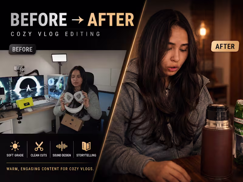 Cover image for Cozy Vlog & Lifestyle Video Editing
