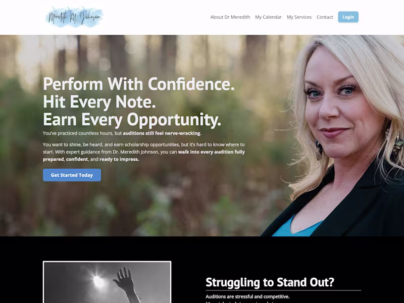 Cover image for Virtual Vocal Academy Website Redesign