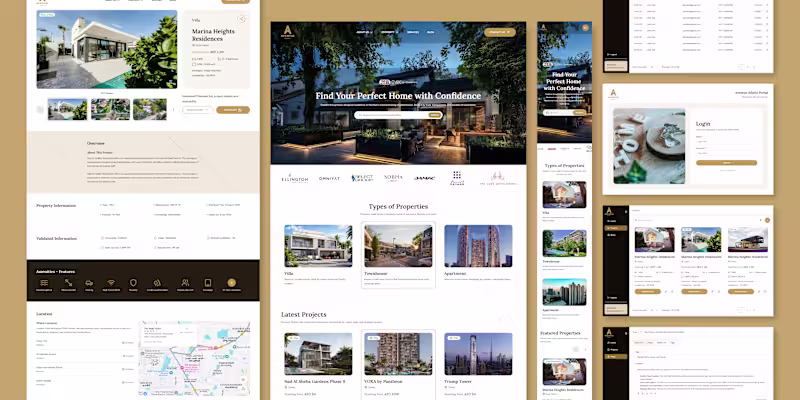 Cover image for Real Estate Website & Admin Dashboards