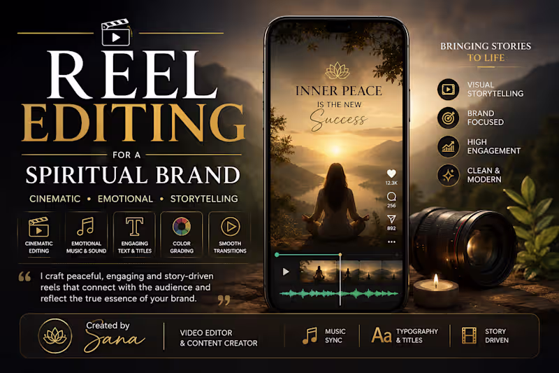 Cover image for Cinematic Reel Editing for a Spiritual Brand