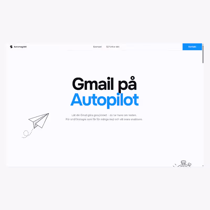 Cover image for Automagiskt - Saas Landing Page