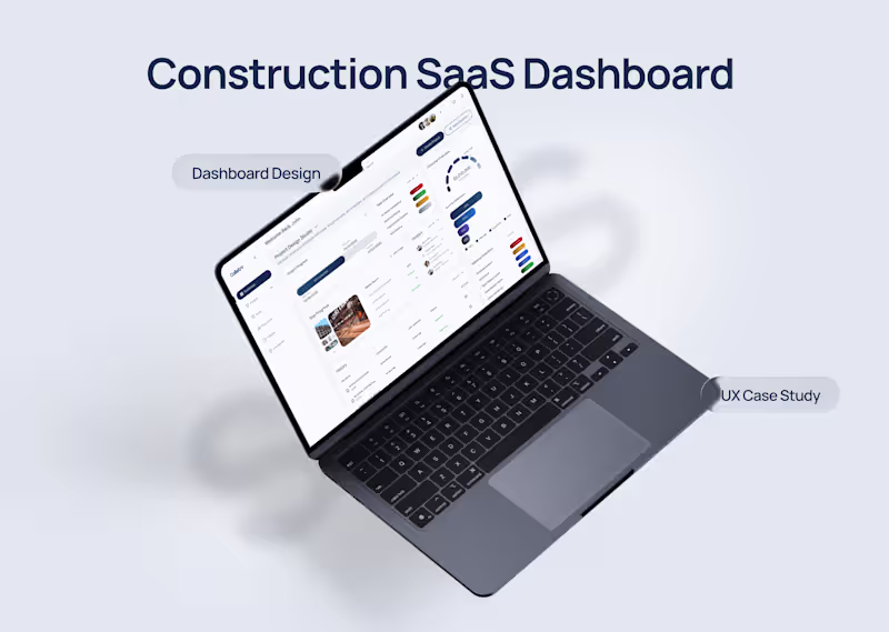 Cover image for Construction SaaS Dashboard — UI/UX