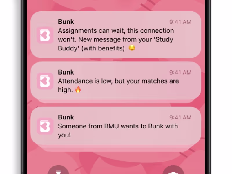 Cover image for Bunk — Student Dating App