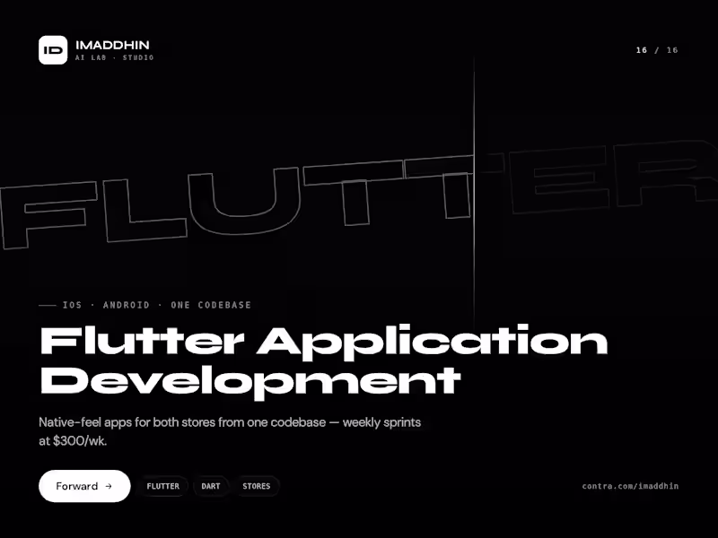 Cover image for Flutter Application Development