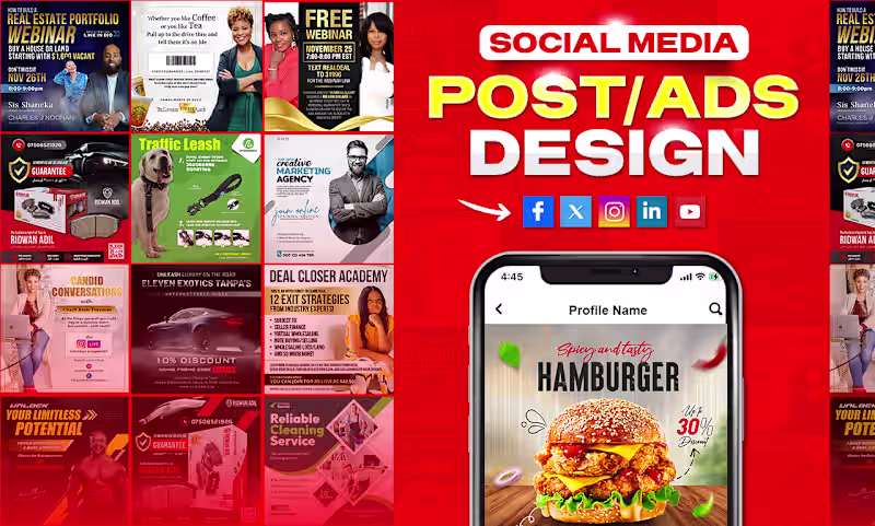 Cover image for Professional Social Media Post Design for Brands & Businesses