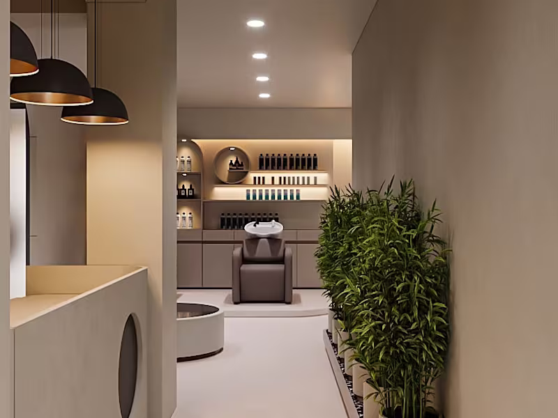 Cover image for A calm, human-centric salon designed