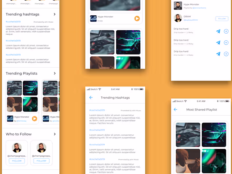Cover image for Music app design