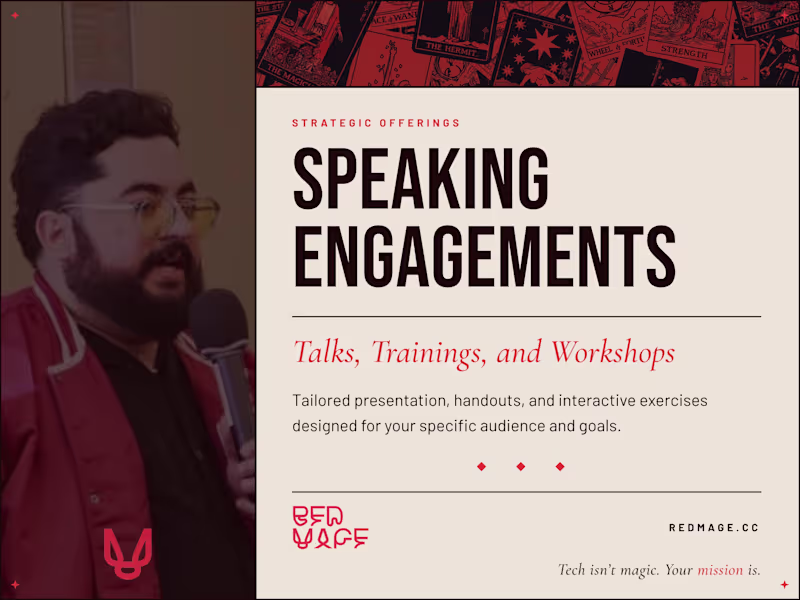 Cover image for Speaking Engagements & Workshops