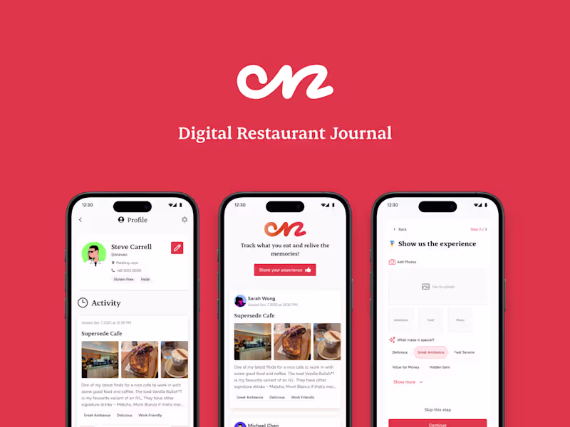 Cover image for Onz: Digital Restaurant Journal