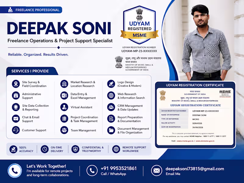 Cover image for Business Support & Virtual Assistant Services