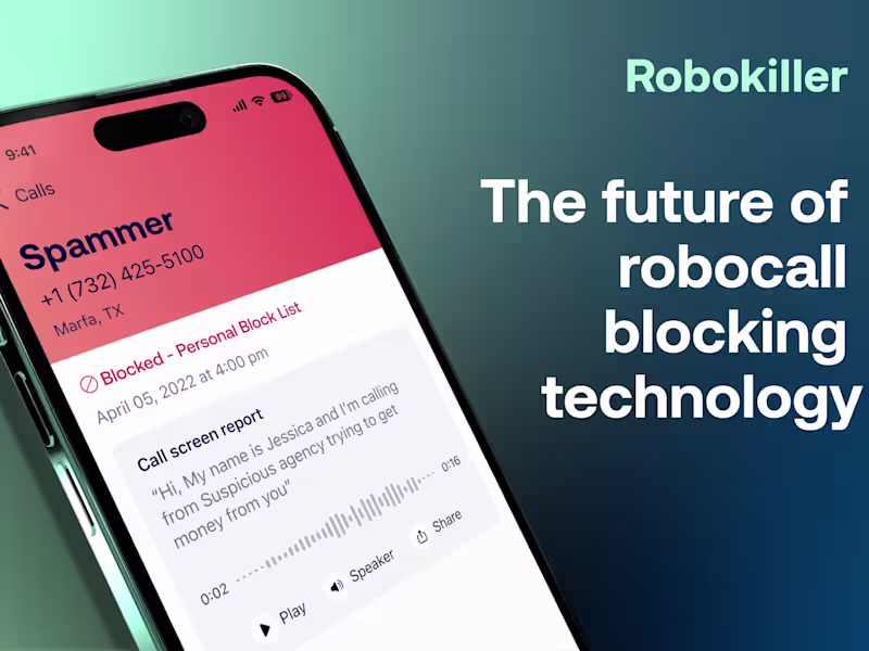 Cover image for Robokiller - spam blocking app