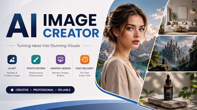 Cover image for Professional AI Image Creation & Photo Editing